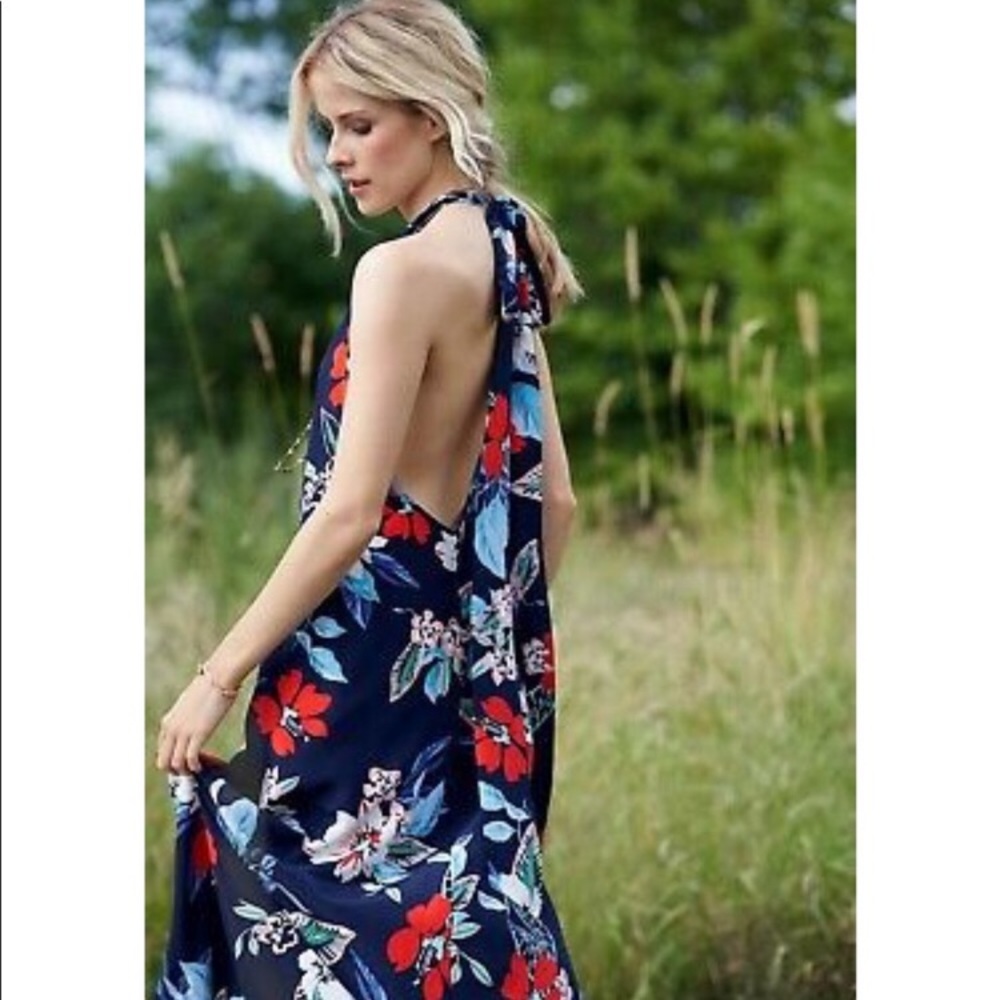 Anthropologie Yumi Kim silk hibiscus maxi NWT